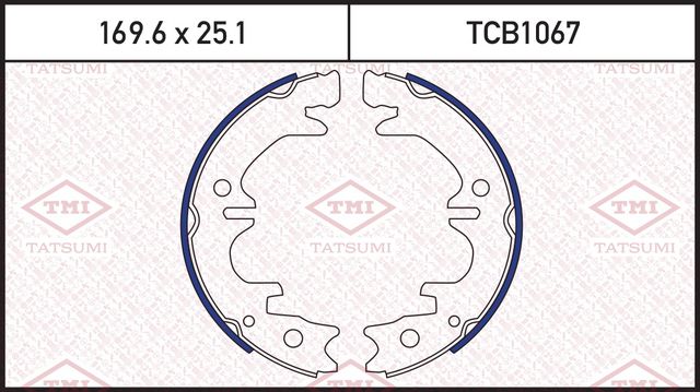 Тормозные колодки барабанные TOYOTA/LEXUS AVENSIS/RX300 -03 (Tatsumi). Артикул TCB1067