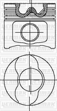 Поршень Yenmak для Fiat Idea 2004-2016. Артикул 31-04281-060