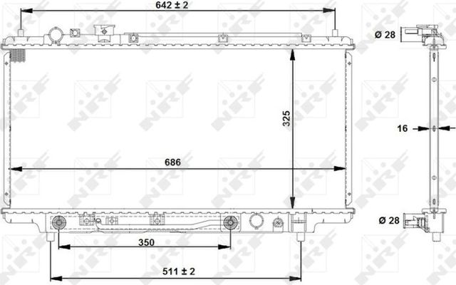 Радиатор охлаждения двигателя NRF EASY FIT для Mazda 323 VI (BJ) 1994-1995. Артикул 53519