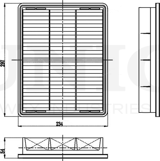 Фильтр воздушный (Unio). Артикул FLT-10250