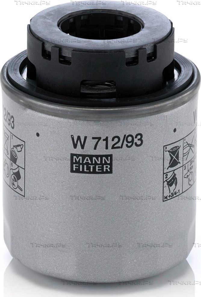 Масляный фильтр Mann-Filter для SEAT Ibiza IV 2009-2010. Артикул W 712/93