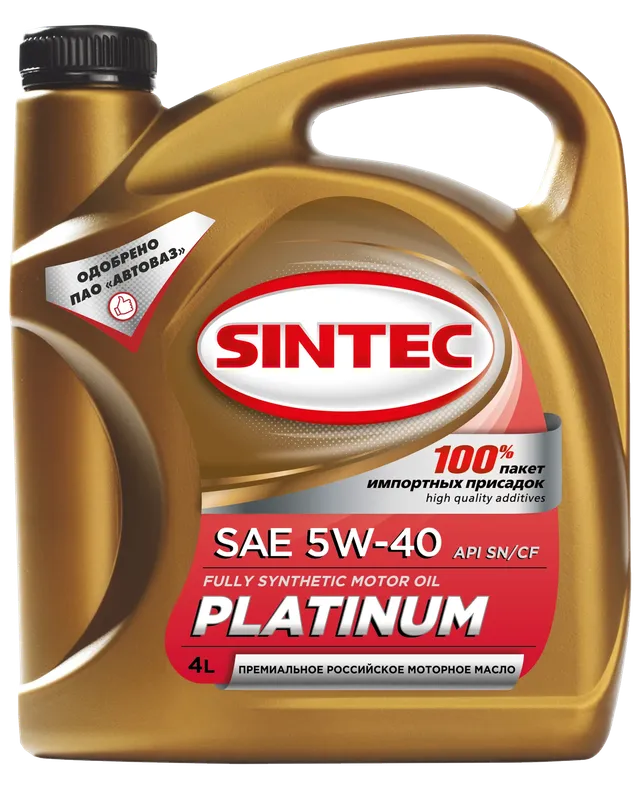SINTEC Платинум SAE 5W-40 API SN/CF (синт) 4л Sintec. Артикул 801941