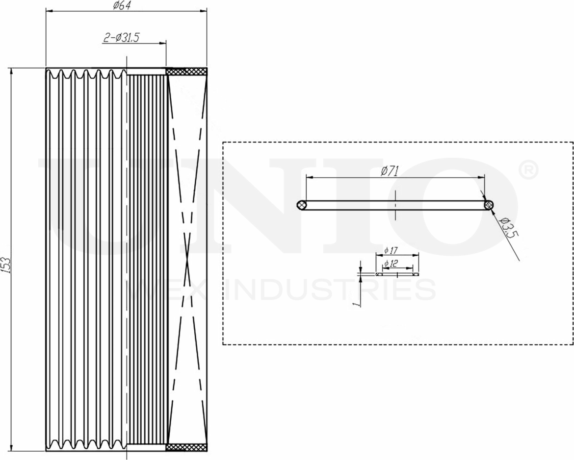 Фильтр масляный (Unio). Артикул FLT-20077