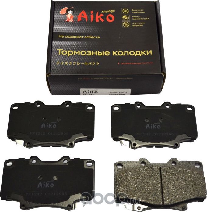 Колодки TOYOTA Hi-Lux, LC 70/80 (1990-1998) передние (Aiko). Артикул PF1242