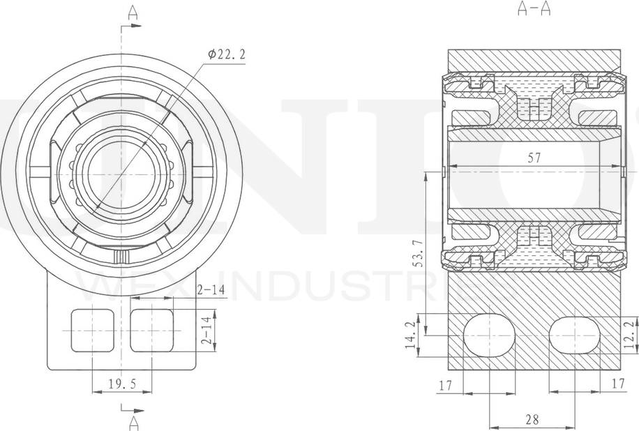 Сайлентблок рычага подвески (Unio). Артикул RMP-20056