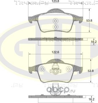 Тормозные колодки G.U.D.. Артикул GBP071400