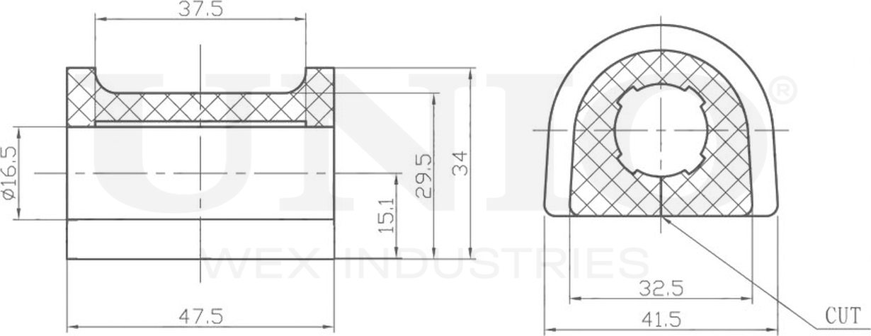 Втулка стабилизатора (Unio). Артикул RMP-10164