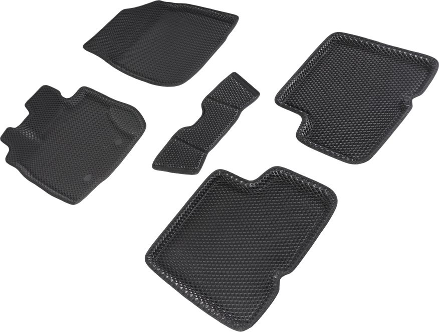 Коврики Seintex 3D EVA ромб для салона Renault Duster I АКПП 2010-2015 ЧЕРНЫЕ. Артикул 95228