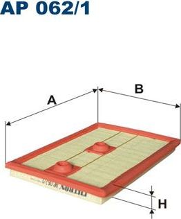 Воздушный фильтр Filtron для Audi Q2 I 2016-2026. Артикул AP 062/1