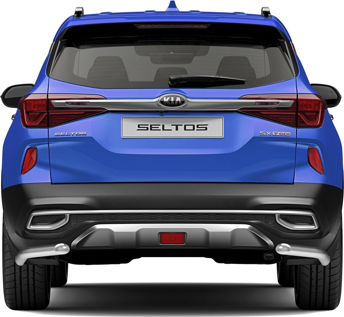 Защита Rival заднего бампера d57 уголки для Kia Seltos 2020-2026. Артикул R.2813.003