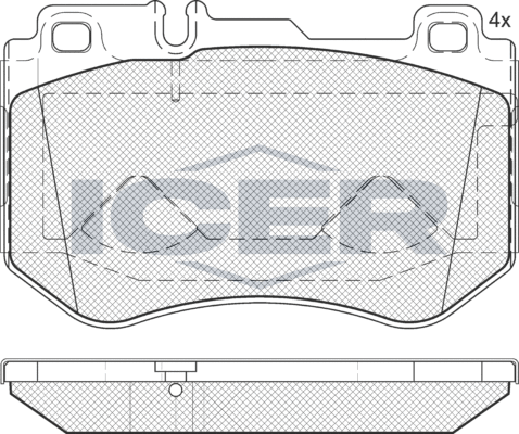 Тормозные колодки Icer. Артикул 182197