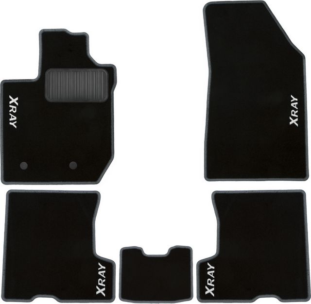 Коврики Klever Premium для салона Lada Xray (с вещевым ящиком) 2016-2026. Цвет Сандал. Артикул KVR00.052.034.01200kv