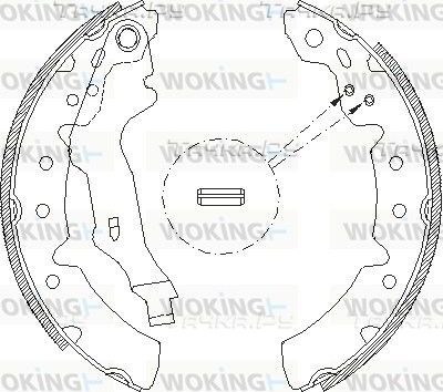 Тормозные колодки Woking задние для Toyota Corolla E110 1997-2002. Артикул Z4131.00