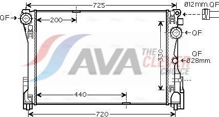 Радиатор охлаждения двигателя AVA ** CLEVER FIT **. Артикул MS2693