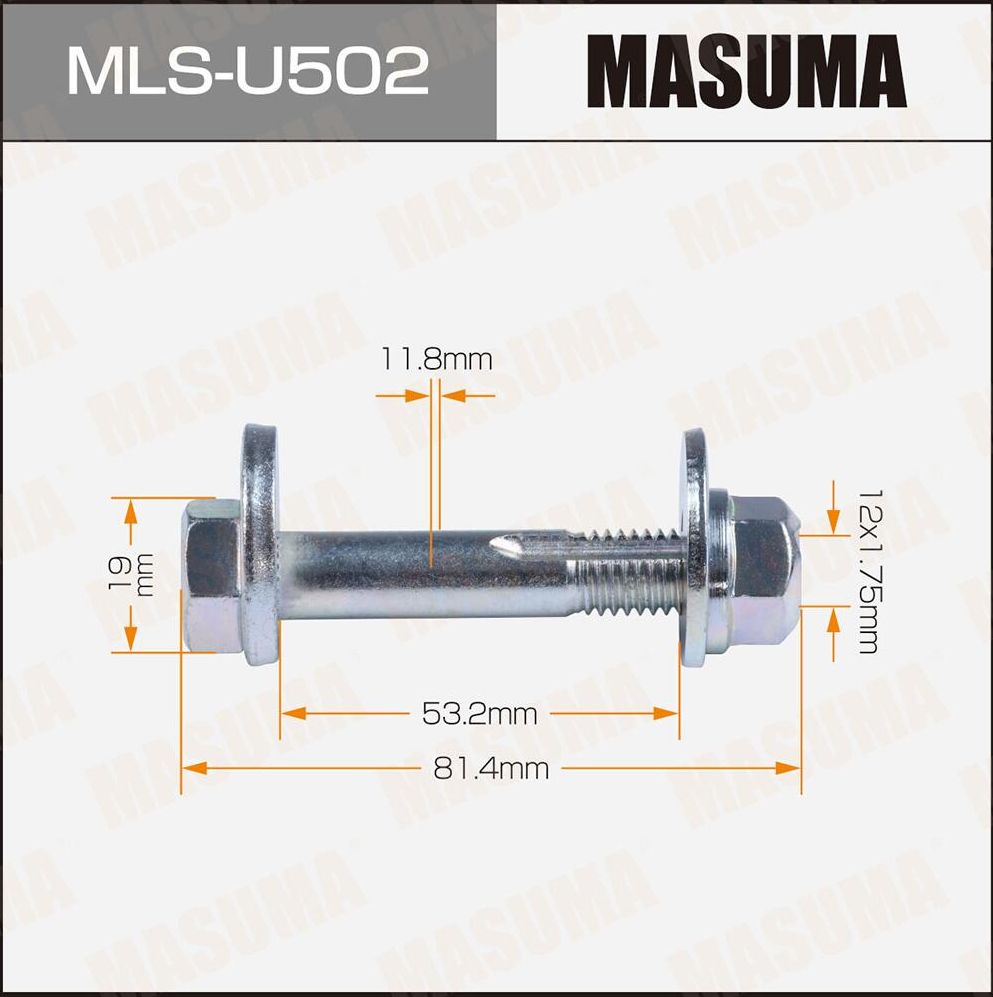 Болт эксцентрик Masuma MLS-U502 к-т. Ford. Артикул MLSU502