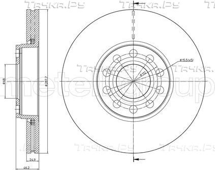 Тормозной диск Trusting. Артикул DF1604