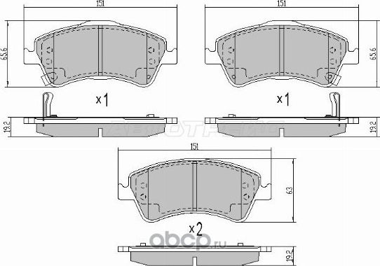 Колодки тормозные FR TOYOTA AVENSIS ZRT270 08- FR (SAT). Артикул ST0446502280