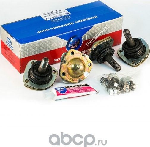 ШАРОВАЯ ОПОРА 2121 НИВА(К-Т) (4 ВЕРХН. КРЕПЁЖ, СМАЗКА ШРБ) ПРОФИ БЗ (Bzak). Артикул 906528