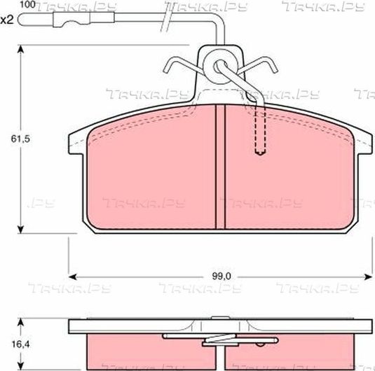 Тормозные колодки TRW передние для SEAT Ibiza I 1984-1993. Артикул GDB422