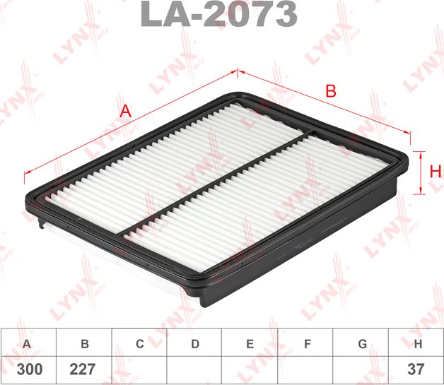 Воздушный фильтр LYNXauto. Артикул LA-2073