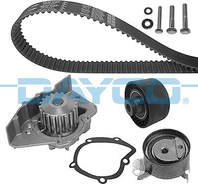 Помпа (водяной насос) с комплектом ремня ГРМ Dayco. Артикул KTBWP2880