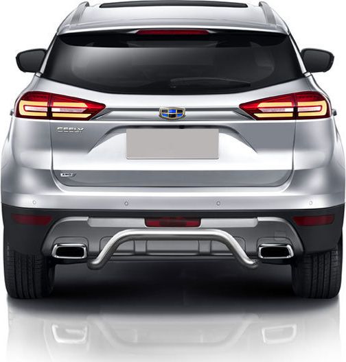 Защита Slitkoff заднего бампера d57 скоба для Geely Atlas 2018-2026. Артикул GEAT-007