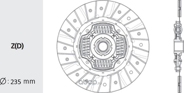 Диск сцепления (Valeo). Артикул DW53