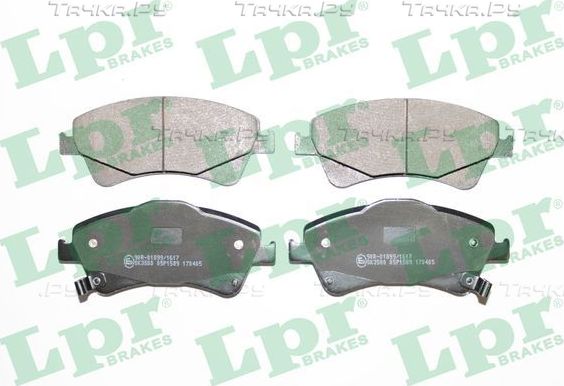 Тормозные колодки LPR передние для Toyota Corolla E140, E150 2009-2014. Артикул 05P1589
