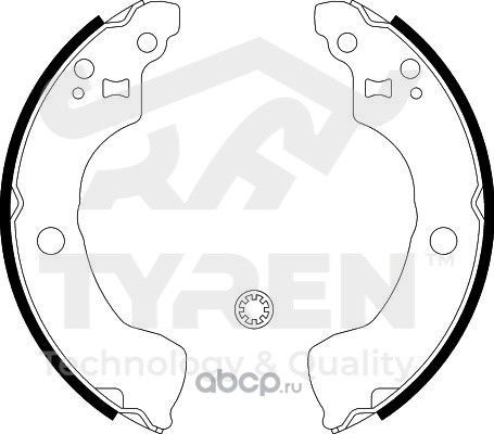 Колодки тормозные барабанные (Tyren). Артикул TYR1410661