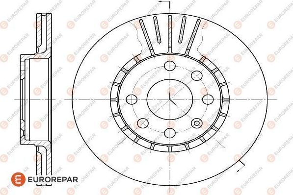 Тормозной диск Eurorepar передний для Opel Tigra A 1994-2000. Артикул 1618883980