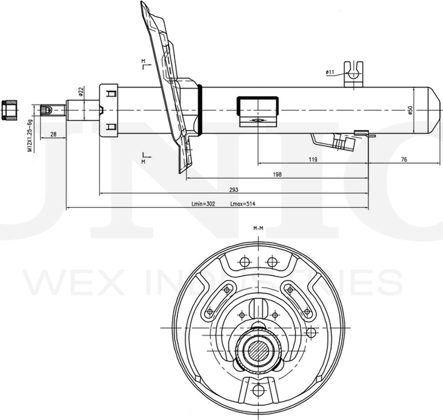 Амортизатор подвески (Unio). Артикул SAB-10343