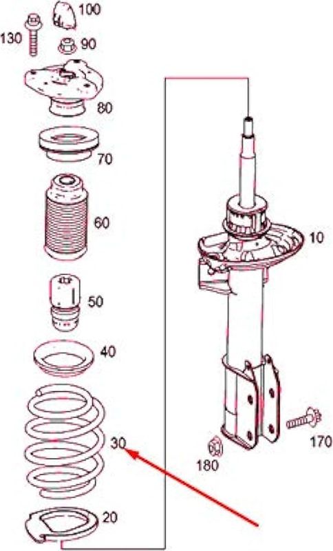 Пружина подвески винтовая Mercedes-Benz. Артикул A2043214604