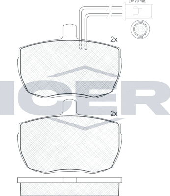 Тормозные колодки Icer. Артикул 140935