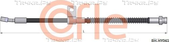 Тормозной шланг Cofle передний левый для Hyundai Atos 1998-2003. Артикул 92.BH.HY041