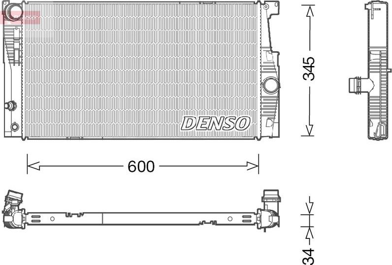 Радиатор охлаждения двигателя Denso. Артикул DRM05005
