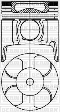 Поршень Yenmak для Opel Meriva A 2003-2010. Артикул 31-04210-050