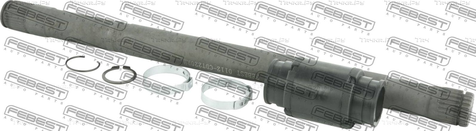 Полуось (привод в сборе, приводной вал) Febest. Артикул 0112-CDT220RH