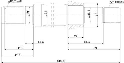Полуось CHERY TIGGO T11, VORTEX TINGO, - R (Zikmar). Артикул Z88101R