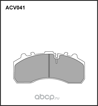 Колодки тормозные КАМАЗ-5490 MERCEDES DAF SCANIA IVECO SAF МАЗ-203 передние/задн (Allied Nippon). Артикул ACV041KHD