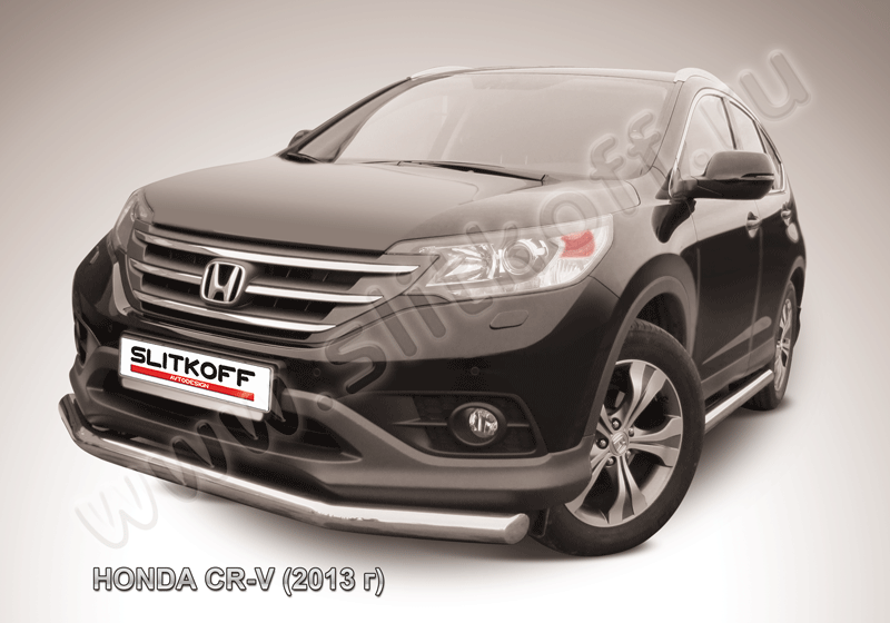 Защита Slitkoff переднего бампера d76 для Honda CR-V IV до рестайлинга (2L) 2012-2015. Артикул HCRV13-002