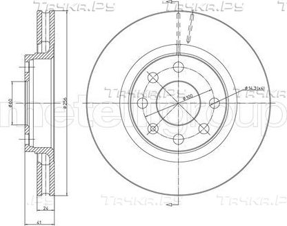 Тормозной диск Trusting передний для Hyundai Accent II 2000-2005. Артикул DF288