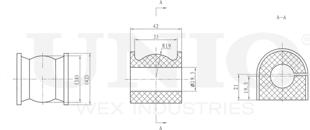 Втулка стабилизатора (Unio). Артикул RMP-10152
