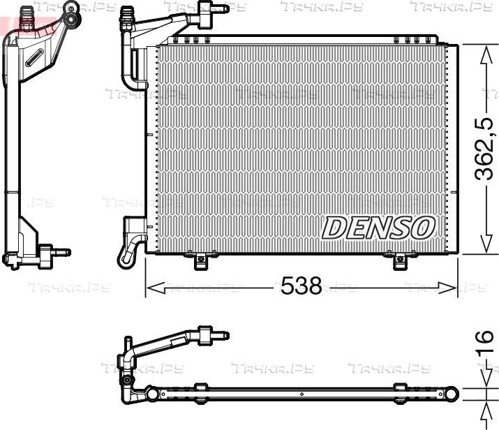 Радиатор кондиционера (конденсатор) Denso. Артикул DCN10042