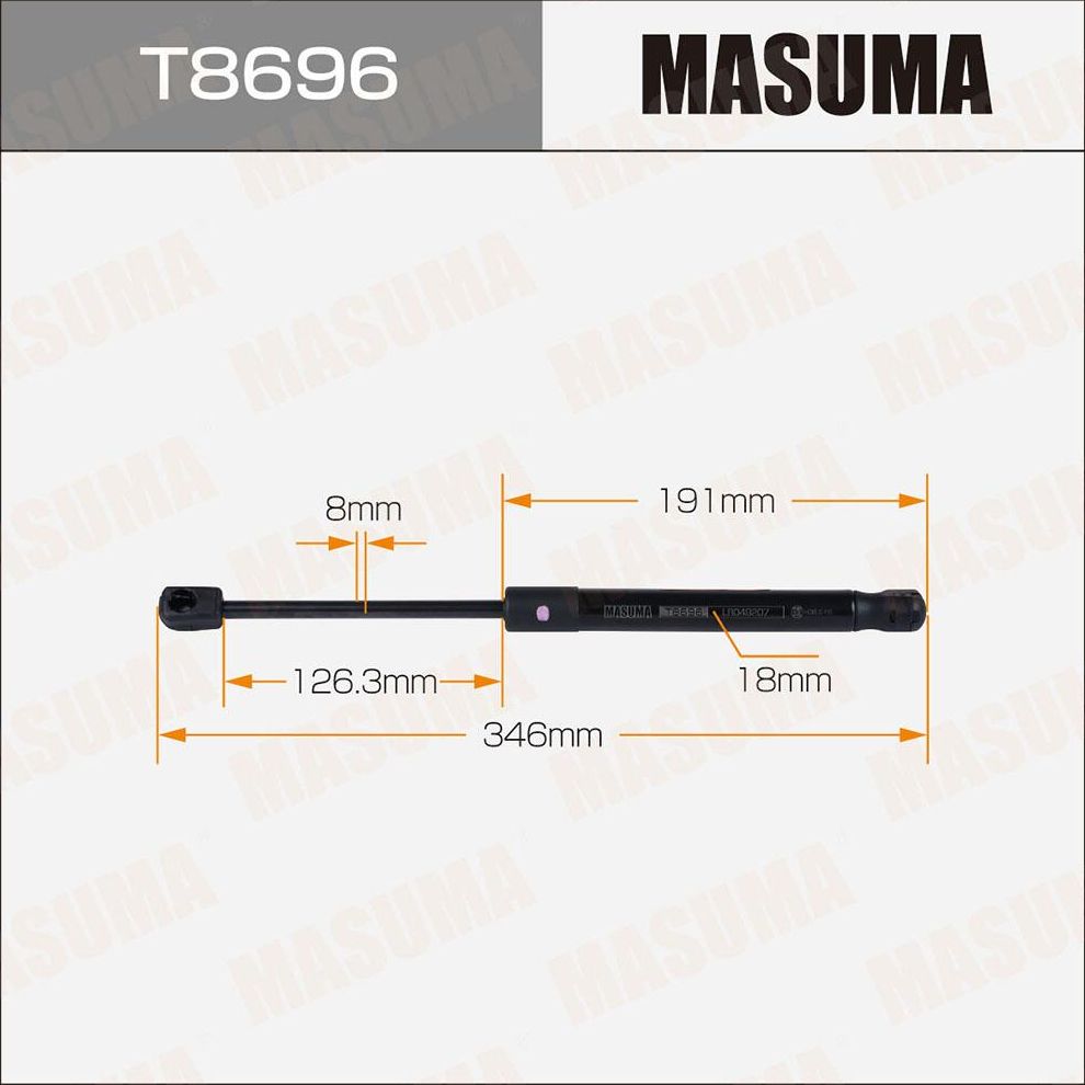 Упор газовый капота MASUMA, L=346mm (1/40). Артикул T8696