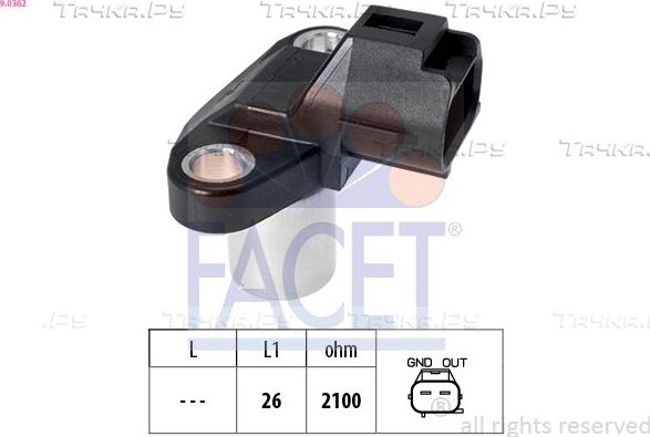 Датчик положения распредвала Facet Made in Italy - OE Equivalent для Opel Signum I 2003-2005. Артикул 9.0362