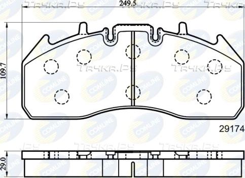 Тормозные колодки Comline передние для Volvo 9700 2007-2026. Артикул CBP9078MK