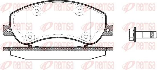 Тормозные колодки Remsa передние для Volkswagen Amarok I 2010-2026. Артикул 1250.00