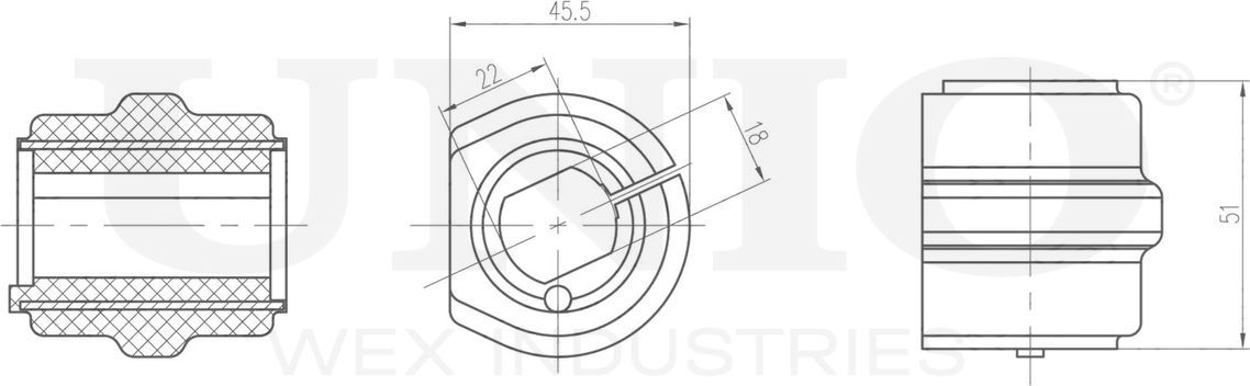 Втулка стабилизатора (Unio). Артикул RMP-10058