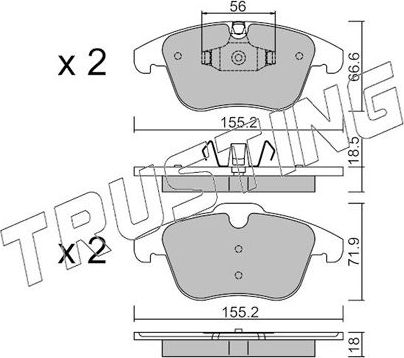 Тормозные колодки Trusting. Артикул 691.5