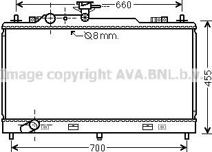 Радиатор охлаждения двигателя AVA для Mazda 6 I (GG) 2005-2007. Артикул MZ2222